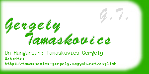 gergely tamaskovics business card